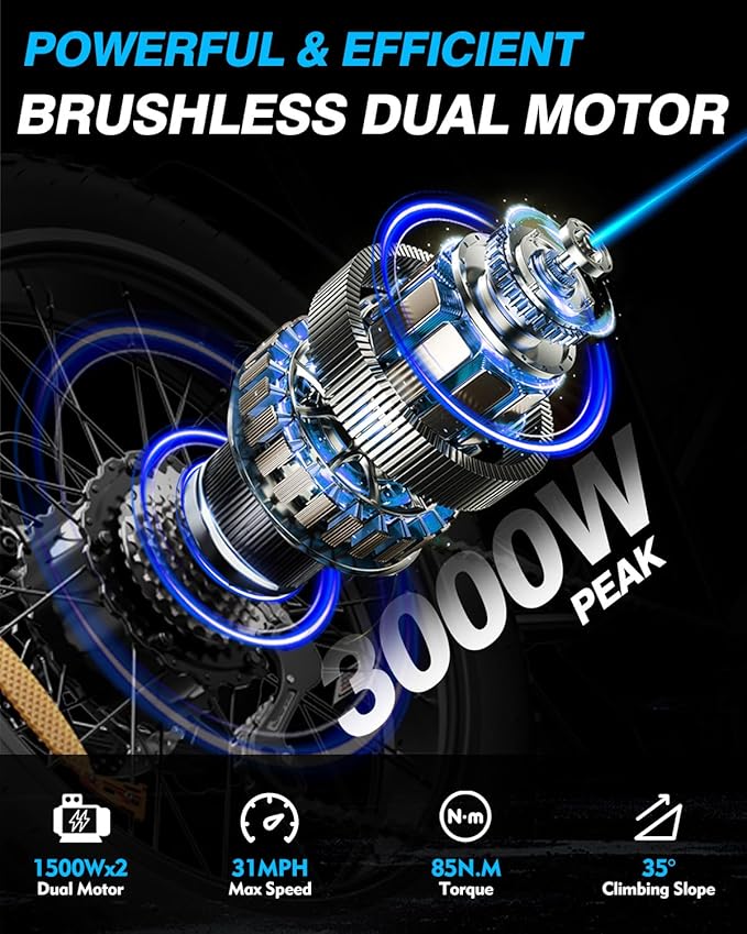 Electric Bike for Adults 1000W 3000W Peak