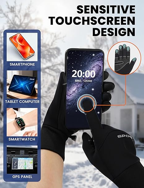 Cycling Gloves Winter Touchscreen Waterproof